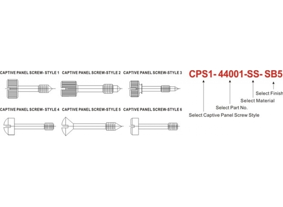 CAPTIVE PANEL SCREW STYLE 1-6