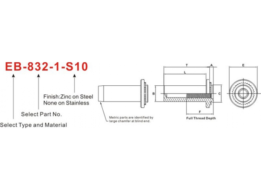 Self Clinching Blind Fasteners